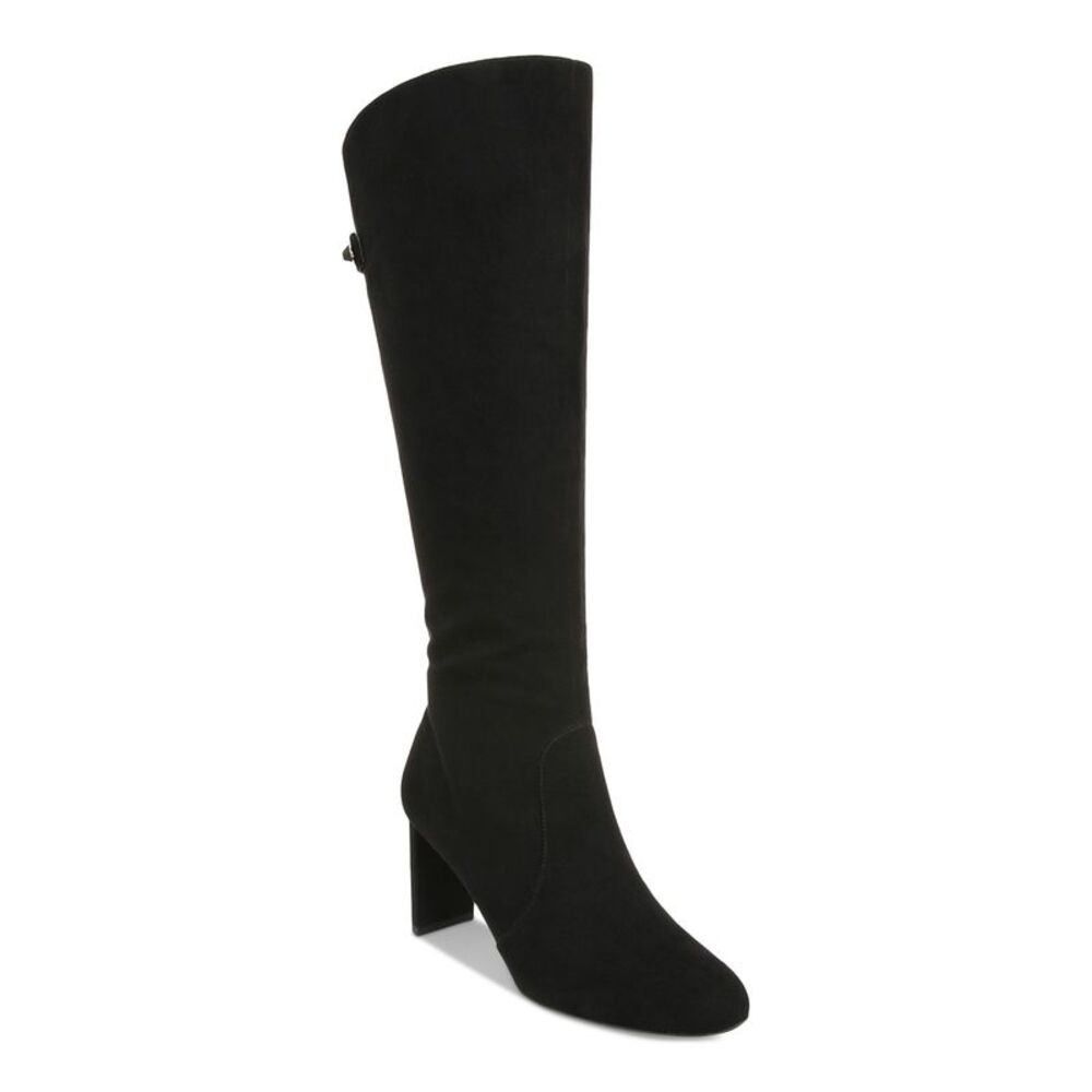 ALFANI Womens Black Back Strap Goring Adelayde Round Toe Block Heel Boots 6.5 M